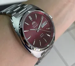 Orient 3 Estrelas Automático Heritage YN6SS001 vermelho - imagem 5