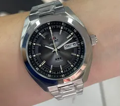 Orient 3 Estrelas Automático Heritage YN6SS002 grafite - imagem 1