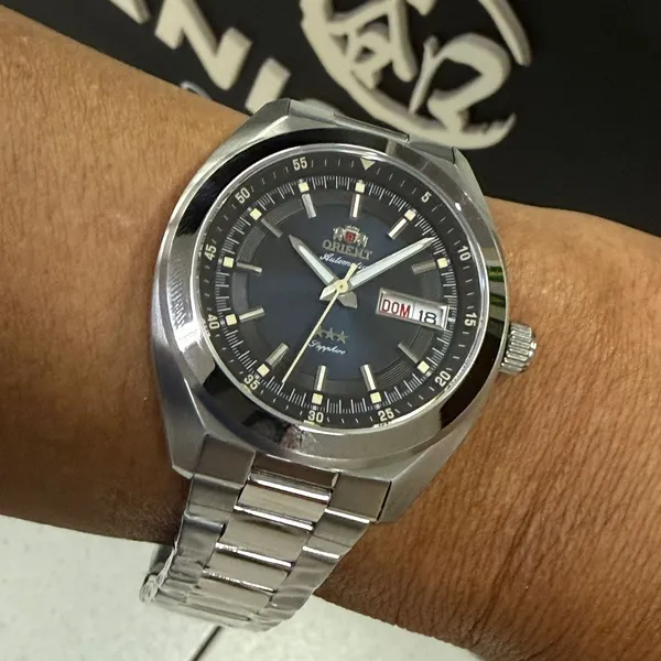 Orient 3 Estrelas Automático Heritage YN6SS002 azul