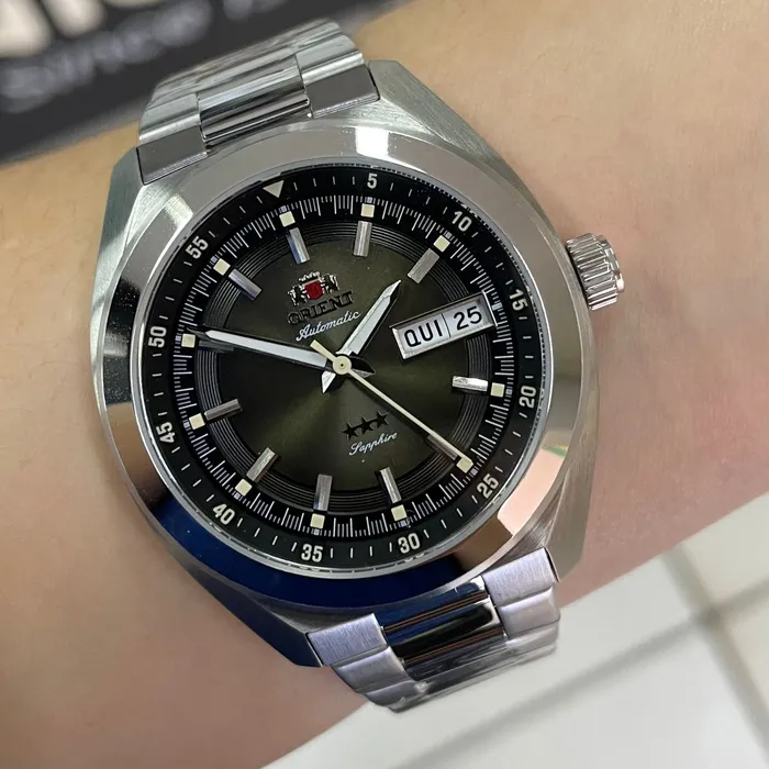 Orient 3 Estrelas Automático Heritage YN6SS002 verde