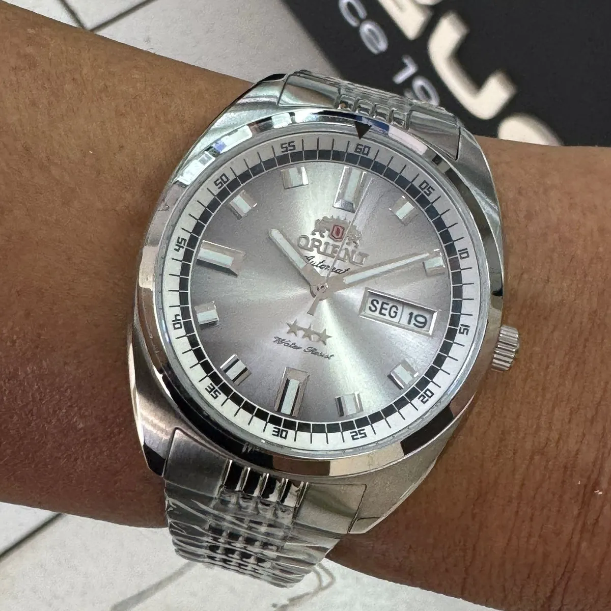 Relógio Orient Heritage 3 Estrelas YN6SS004 Safira Automático