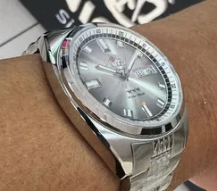 Orient 3 Estrelas Automático Heritage YN6SS004 prata - imagem 4