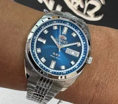 Orient 3 Estrelas Automático Heritage YN6SS004 azul - imagem 1