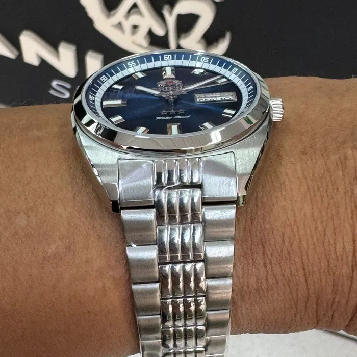 Orient 3 Estrelas Automático Heritage YN6SS004 azul