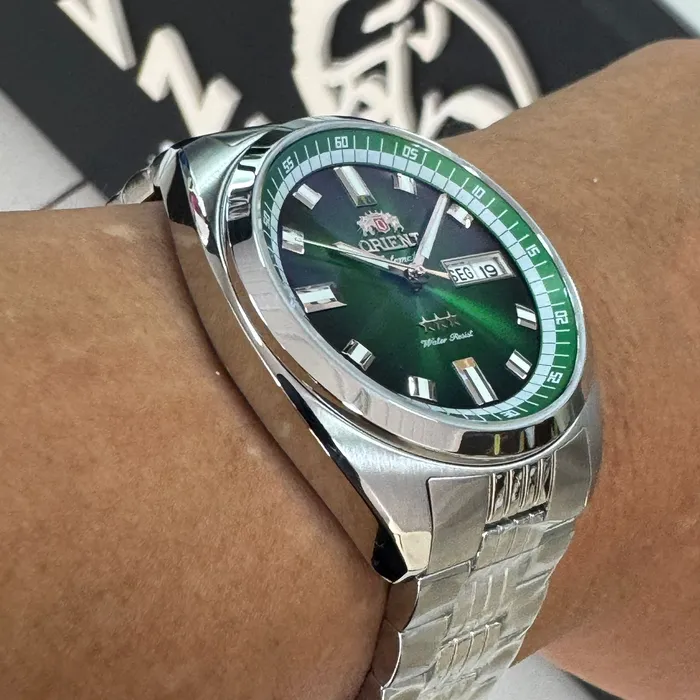 Orient 3 Estrelas Automático Heritage YN6SS004 verde