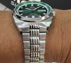 Orient 3 Estrelas Automático Heritage YN6SS004 verde - imagem 5