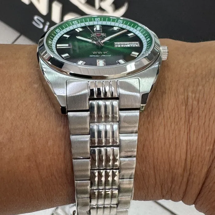 Orient 3 Estrelas Automático Heritage YN6SS004 verde
