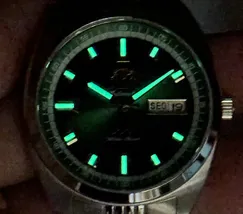 Orient 3 Estrelas Automático Heritage YN6SS004 verde - imagem 7