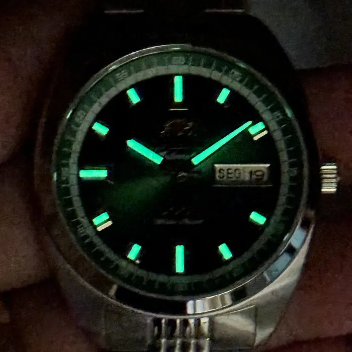 Orient 3 Estrelas Automático Heritage YN6SS004 verde