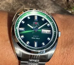 Orient 3 Estrelas Automático Heritage YN6SS004 verde - imagem 6
