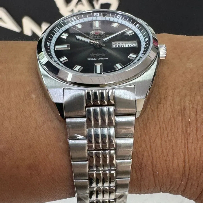 Orient 3 Estrelas Automático Heritage YN6SS004 preto