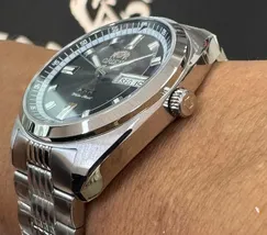 Orient 3 Estrelas Automático Heritage YN6SS004 preto - imagem 4