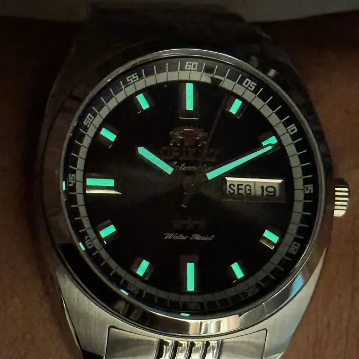 Orient 3 Estrelas Automático Heritage YN6SS004 preto