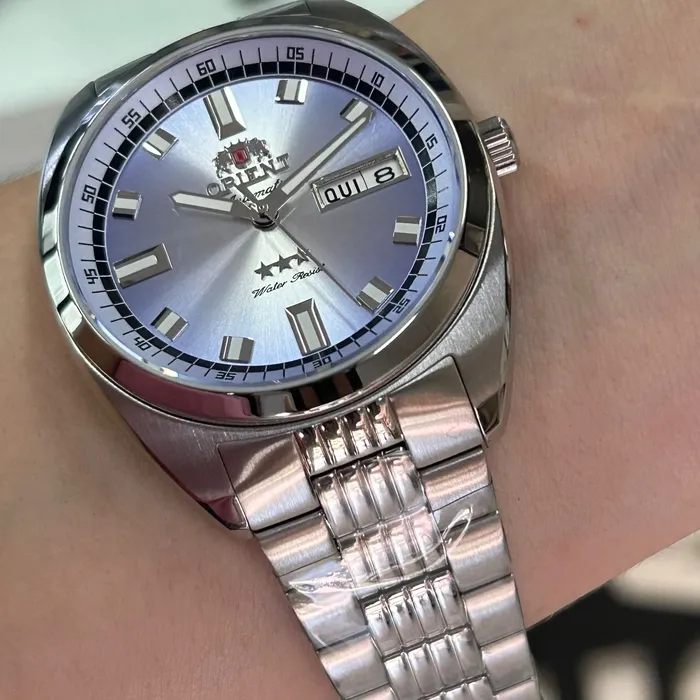 Orient 3 Estrelas Automático Heritage YN6SS004 lilas