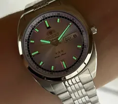 Orient 3 Estrelas Automático Heritage YN6SS004 lilas - imagem 7