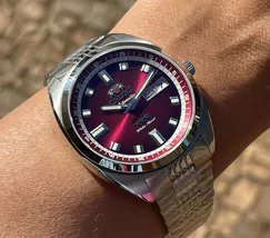 Orient 3 Estrelas Automático Heritage YN6SS004 vermelho - imagem 6