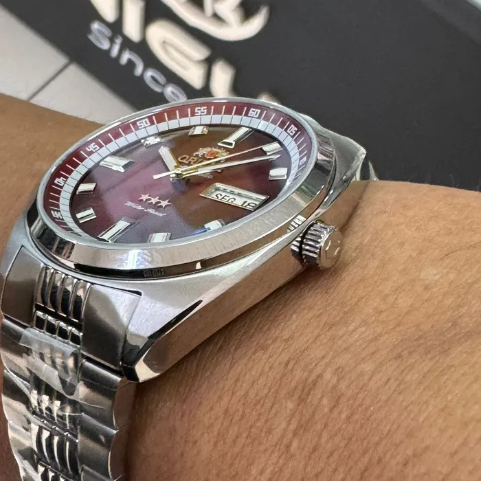 Relógio Orient Heritage 3 Estrelas YN6SS004 Safira Automático | Taniguchi Relógios