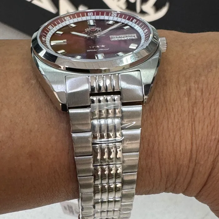 Orient 3 Estrelas Automático Heritage YN6SS004 vermelho