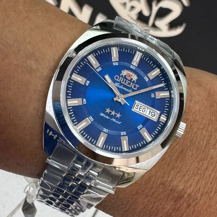 Orient 3 Estrelas Automático Heritage YN6SS005 azul