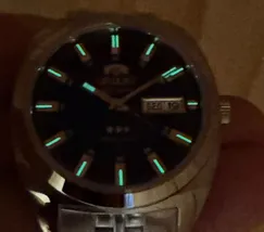 Orient 3 Estrelas Automático Heritage YN6SS005 azul - imagem 7