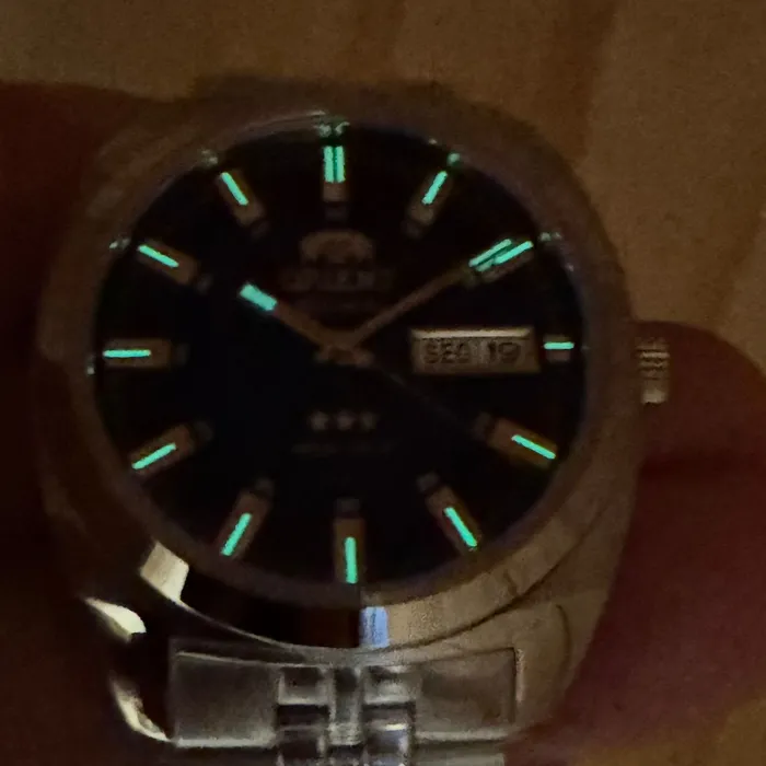 Orient 3 Estrelas Automático Heritage YN6SS005 azul