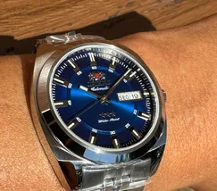 Orient 3 Estrelas Automático Heritage YN6SS005 azul - imagem 6
