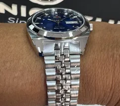 Orient 3 Estrelas Automático Heritage YN6SS005 azul - imagem 4