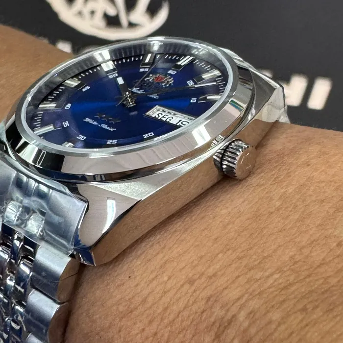 Orient 3 Estrelas Automático Heritage YN6SS005 azul