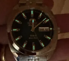 Orient 3 Estrelas Automático Heritage YN6SS005 verde - imagem 7