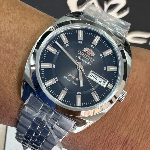 Orient 3 Estrelas Automático Heritage YN6SS005 preto