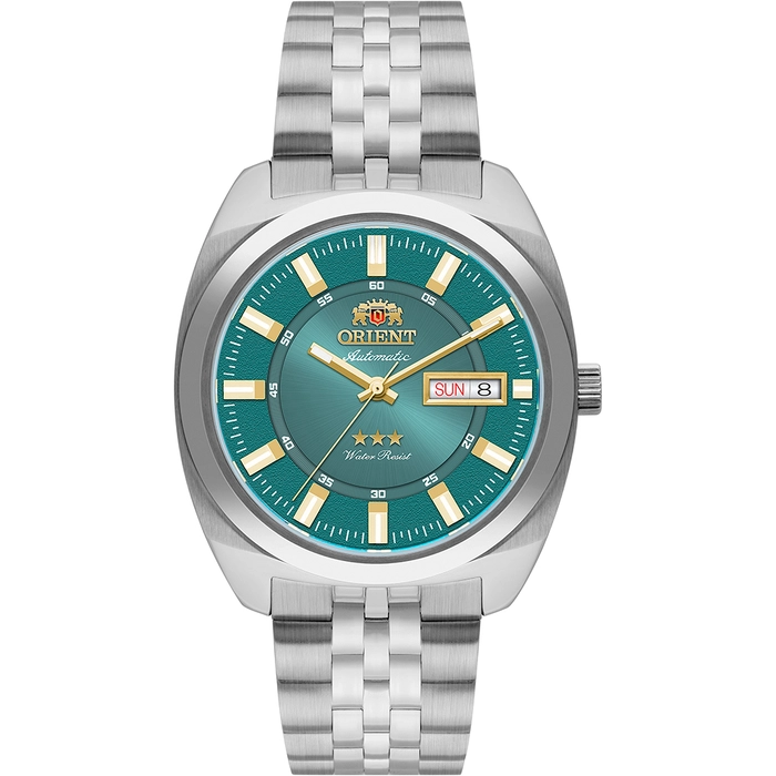 Orient 3 Estrelas Automático Heritage YN6SS005 verde agua