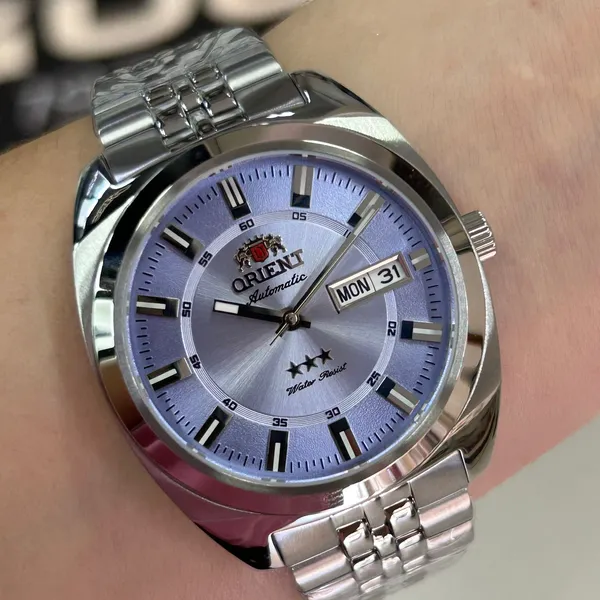 Orient 3 Estrelas Automático Heritage YN6SS005 lilas