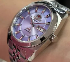 Orient 3 Estrelas Automático Heritage YN6SS005 lilas - imagem 3