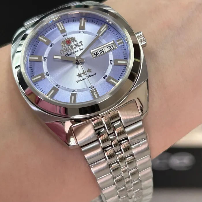 Orient 3 Estrelas Automático Heritage YN6SS005 lilas