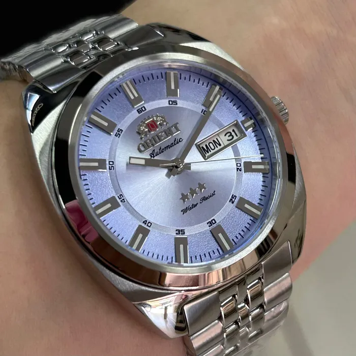 Orient 3 Estrelas Automático Heritage YN6SS005 lilas