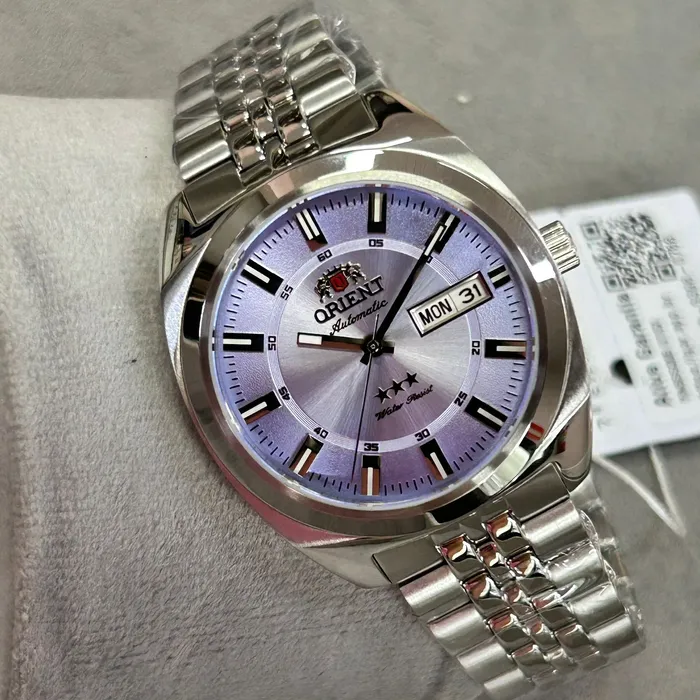 Orient 3 Estrelas Automático Heritage YN6SS005 lilas