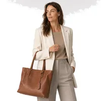 Bolsa Tote Portofino Couro Cognac - imagem 3