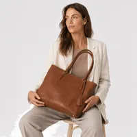 Bolsa Tote Portofino Couro Cognac - imagem 4