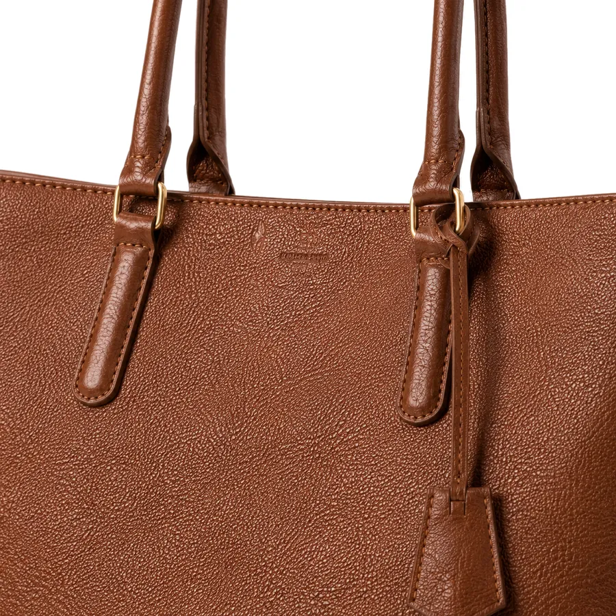 Bolsa Tote Portofino Couro Cognac