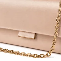 Bolsa Clutch Serena Nude Cetim - imagem 2