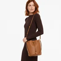 Bolsa Bucket Amalfi Caramelo Estruturada - imagem 4