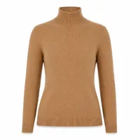 Blusa de Tricô Gola Alta Camel Essential - imagem 3