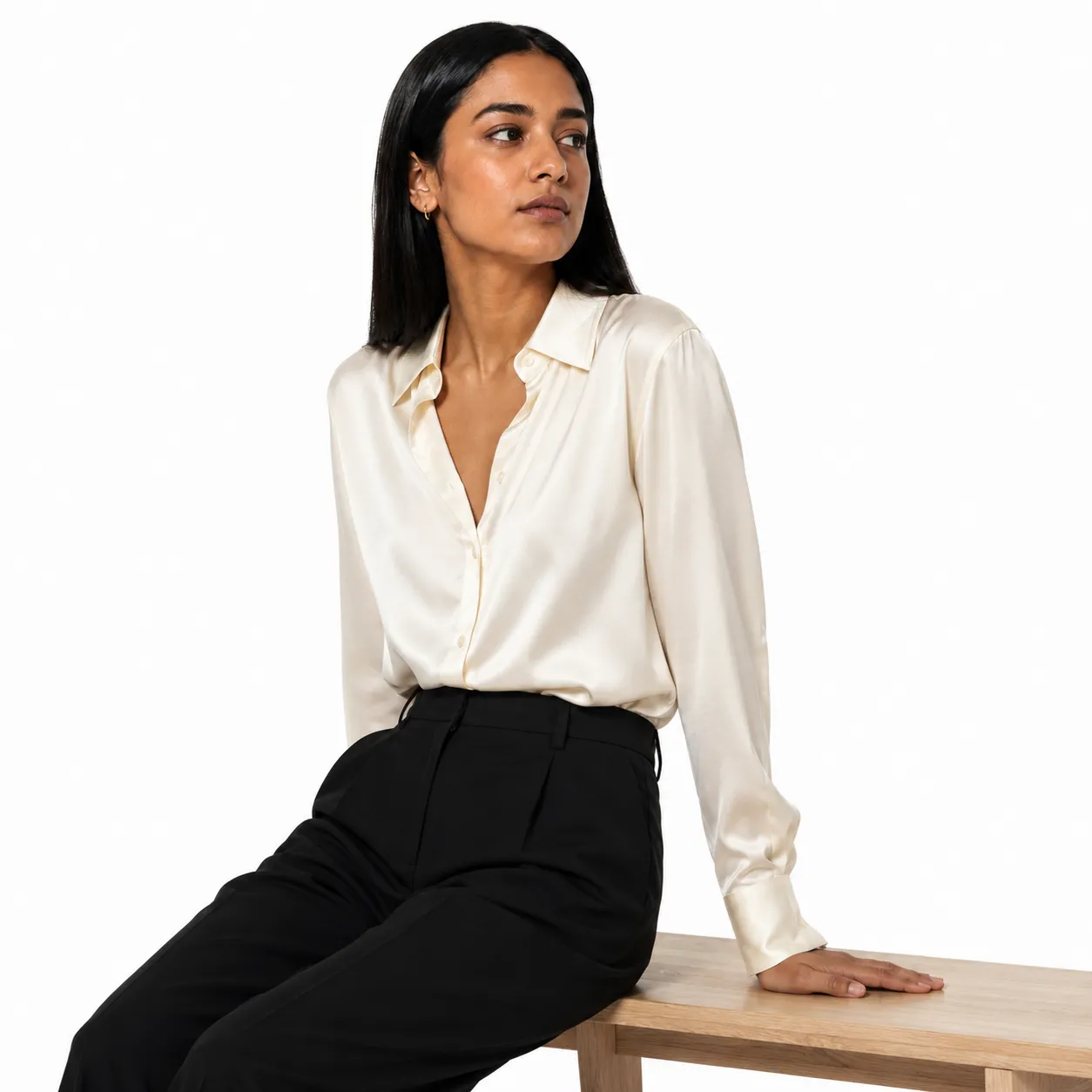 Camisa de Seda Off-White Milano