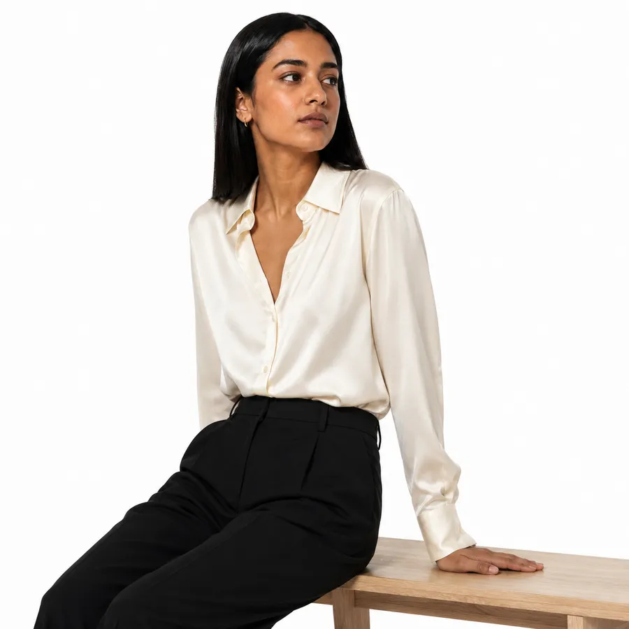 Camisa de Seda Off-White Milano