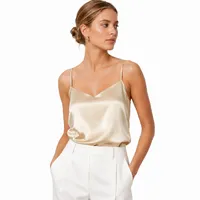 Blusa de Cetim Alça Fina Champagne - imagem 1