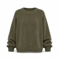 Suéter de Tricô Oversized Verde Musgo - imagem 3