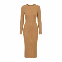 Vestido Midi Tricô Camel Essential - imagem 3