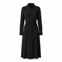 Vestido Chemise Preto Alfaiataria - imagem 3