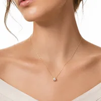 Colar Ponto de Luz Zircônia Dourado - imagem 4