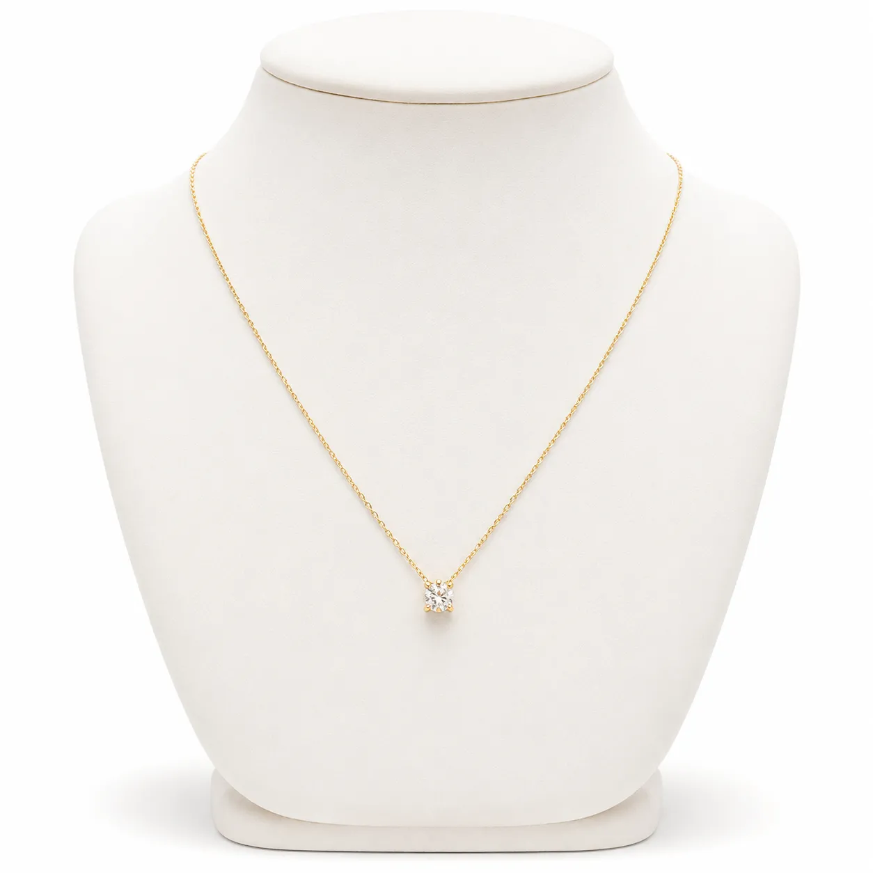 Colar Ponto de Luz Zircônia Dourado